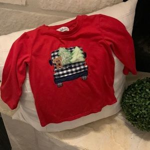 3T Boys Embroidered Christmas shirt